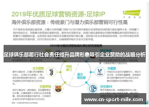 足球俱乐部履行社会责任提升品牌形象吸引企业赞助的战略分析 足球俱乐部履行社会责任提升品牌形象吸引企业赞助的战略分析