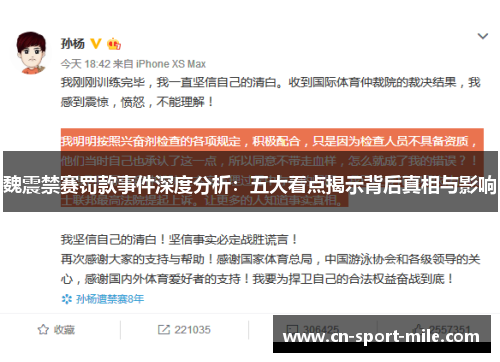 魏震禁赛罚款事件深度分析:五大看点揭示背后真相与影响 魏震禁赛罚款事件深度分析:五大看点揭示背后真相与影响
